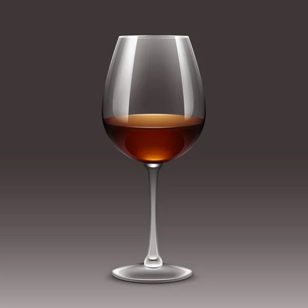 İzole Şarap kadehi vektör şeffaf — Stok Vektör