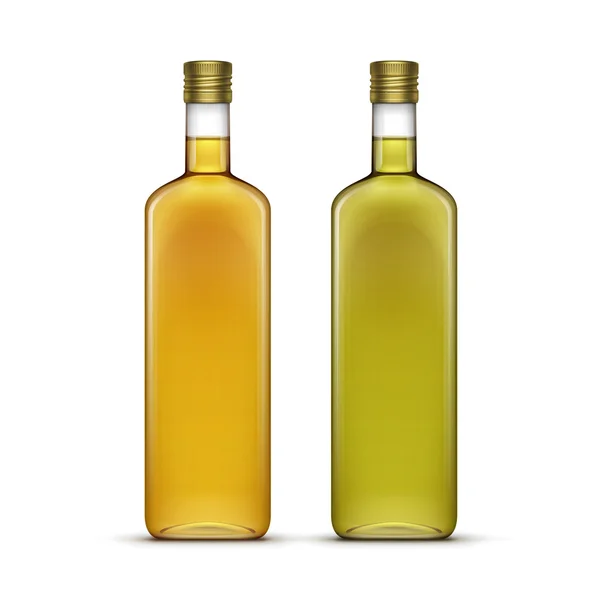 Zestaw z alkoholu napoje alkoholowe drinki Whiskey olej szklane butelki — Wektor stockowy