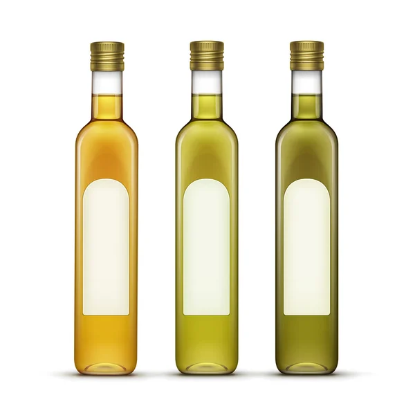 Alkoholu napoje drinki Whiskey lub butelki szklane słonecznika oliwy z oliwek — Wektor stockowy