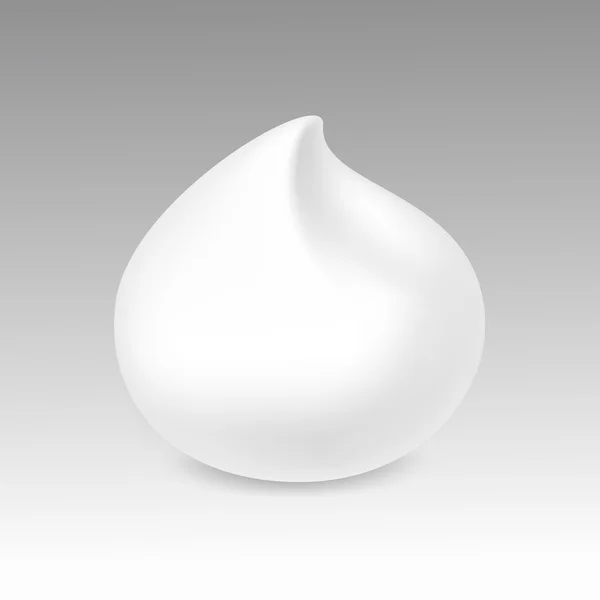 Crema de espuma blanca vectorial Mousse Jabón Loción aislado en el fondo — Vector de stock