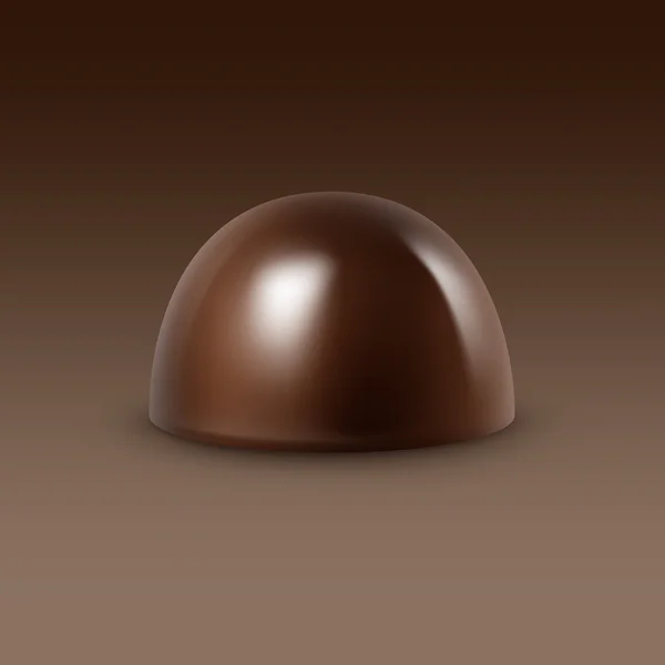 Vector réaliste noir foncé chocolat amer bonbons isolés sur fond — Image vectorielle