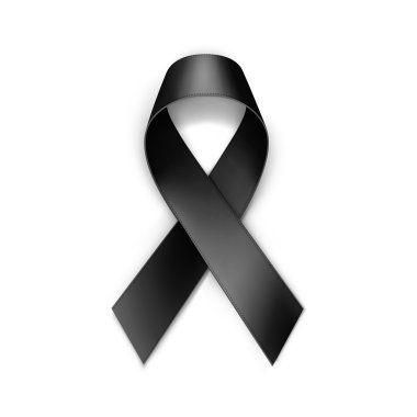 Beyaz arka plan üzerinde izole vektör siyah göğüs kanseri şerit