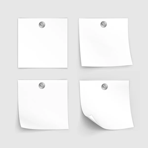Set vettoriale di adesivi carta Note adesive Post Memo Label — Vettoriale Stock