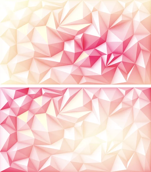 Polygon Polygonal Geometric Triangle Multicolored Red Pink Yellow Ruby Backgrounds — Stock Vector