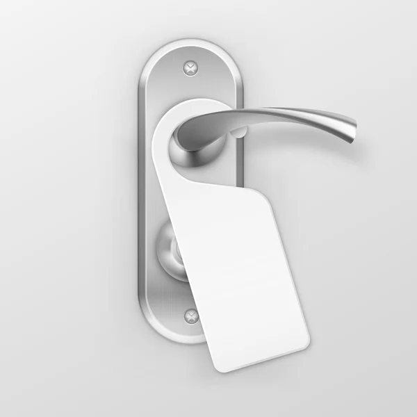 Serrure de poignée de porte en métal vectoriel avec suspension isolée sur fond — Image vectorielle