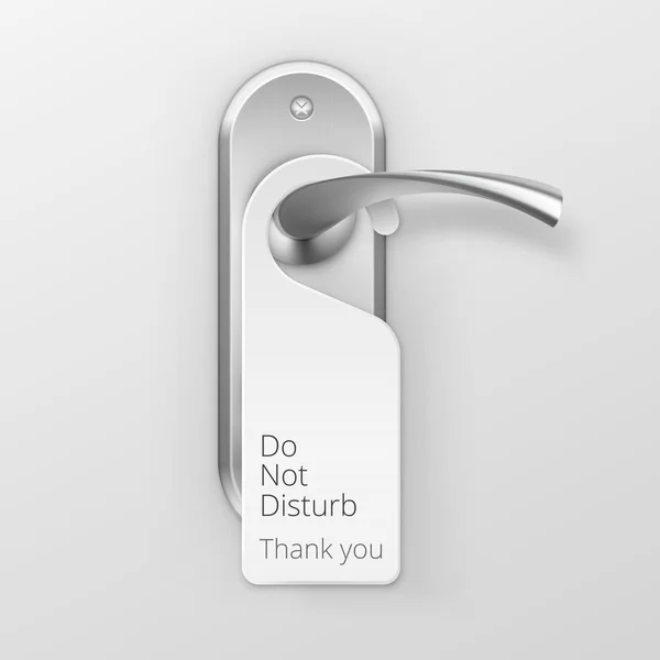 Serrure de poignée de porte en métal avec suspension isolée sur fond — Image vectorielle