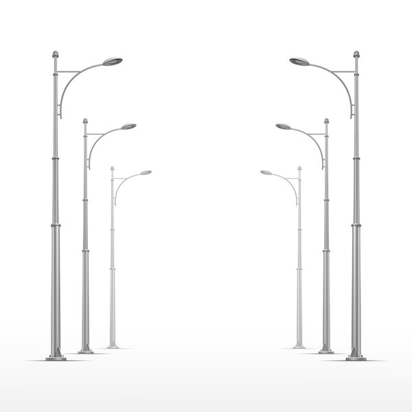 Лампа Вектор-стрит изолирована на белом фоне
