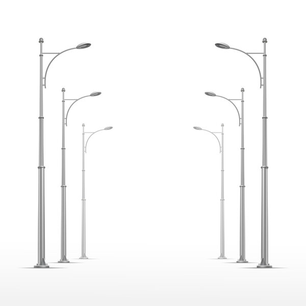 Vector Street Lamp Isolated on White Background