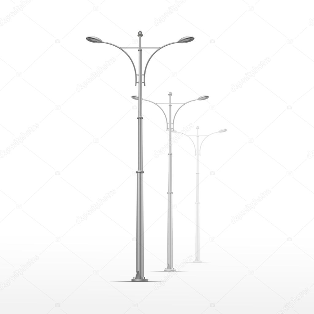 Vector Street Lamp Isolated on White Background