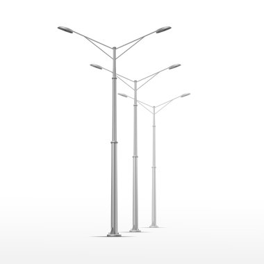 Beyaz arka plan üzerinde izole vektör sokak lambası