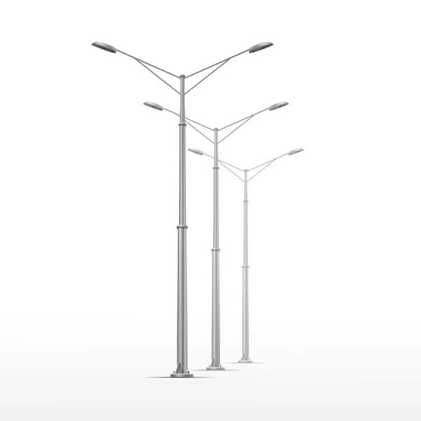 Vector straat lamp geïsoleerd op witte achtergrond — Stockvector