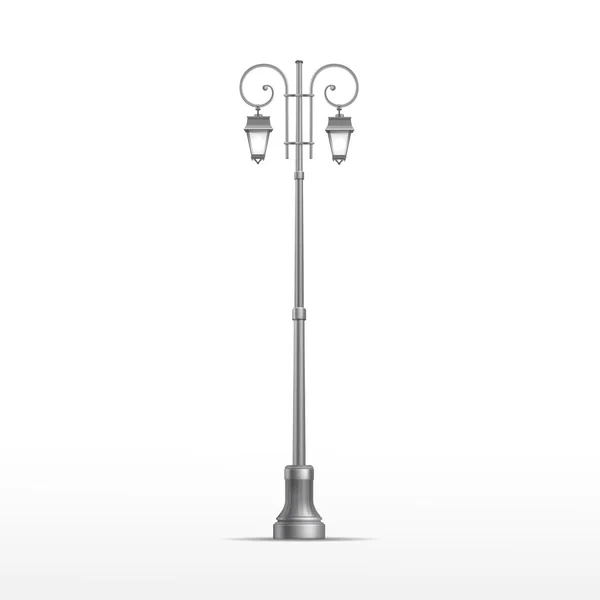 Lámpara de calle vectorial aislada sobre fondo blanco — Vector de stock