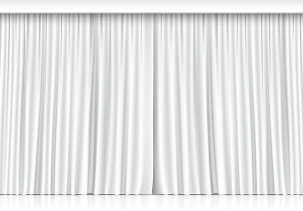Vector cortinas blancas aisladas sobre fondo blanco Gráficos vectoriales