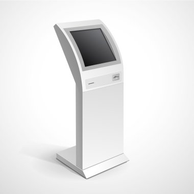 Information Display Monitor Terminal Stand clipart