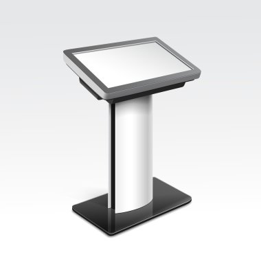 Information Display Monitor Terminal Stand clipart