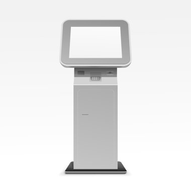 Information Display Monitor Terminal Stand clipart