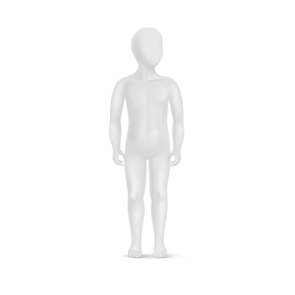 Vector Child Mannequin Isolated on White — Stock Vector