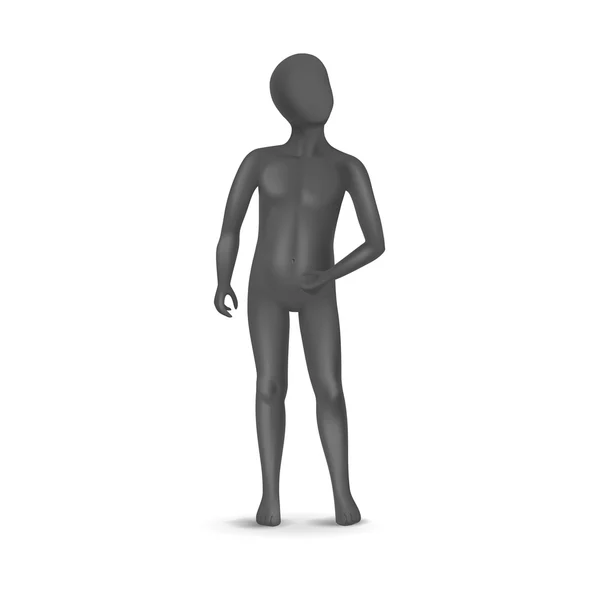 Vector Child Mannequin Isolated on White — Stock Vector