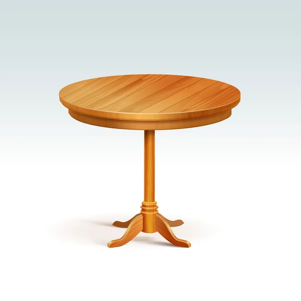 Vector mesa de madera redonda vacía — Vector de stock