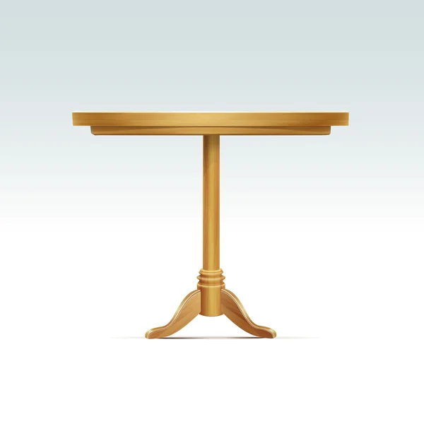 Вектор порожній круглий дерев'яний стіл — стоковий вектор