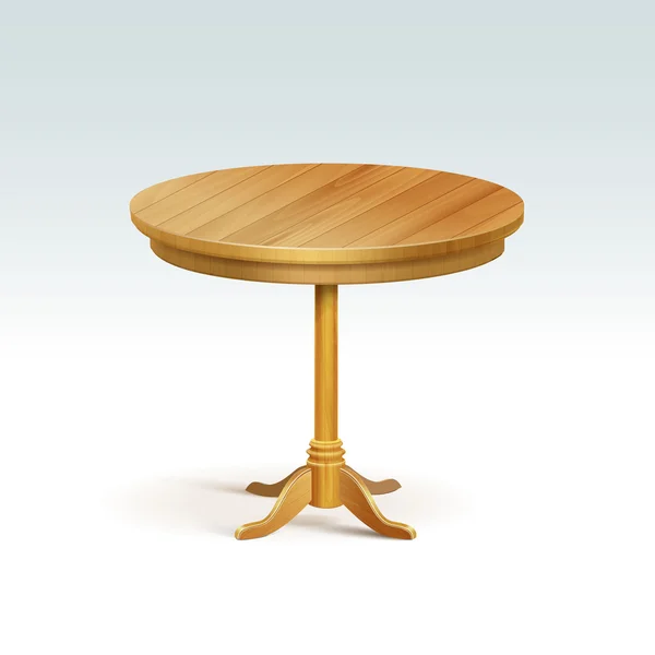 Vector leeg ronde houten tafel — Stockvector