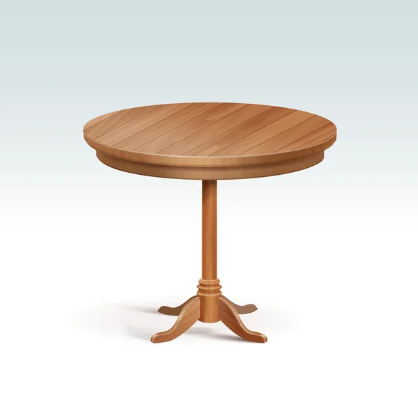 ベクトル空丸い木のテーブル — ストックベクタ