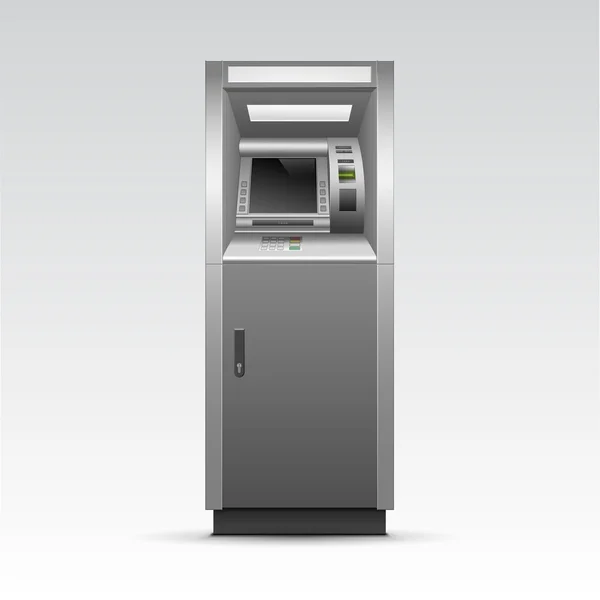 Máquina de dinheiro do banco do ATM do vetor isolada —  Vetores de Stock