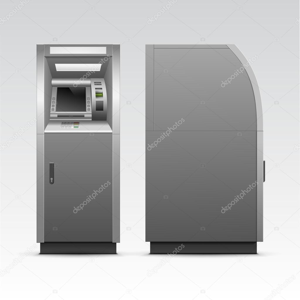 Vector ATM Bank Cash Machine Isolated
