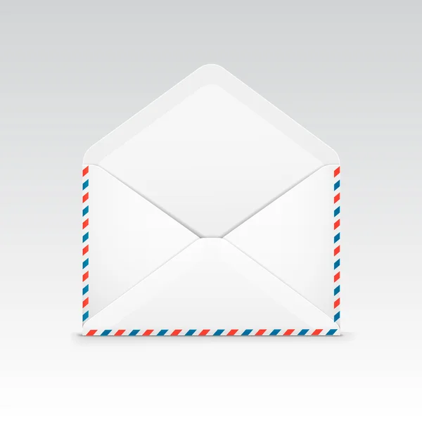 Білим чистим конвертом ізольовані — стоковий вектор