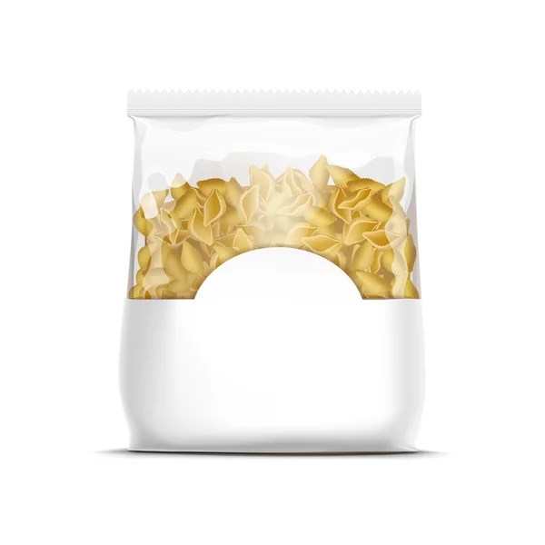 Vektor pasta skal förpackning mall isolerade — Stock vektor