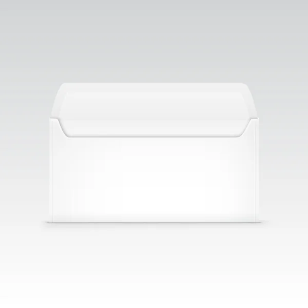 Envelope branco em branco isolado — Vetor de Stock