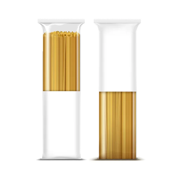 Spaghetti Pasta verpakking sjabloon geïsoleerd — Stockvector