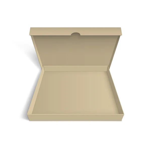 Πίτσα κουτί συσκευασίας πρότυπο απομονωθεί — Διανυσματικό Αρχείο
