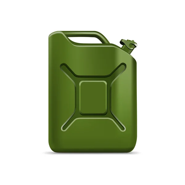Limpiador de aceite de galón de bidón verde en blanco — Archivo Imágenes Vectoriales