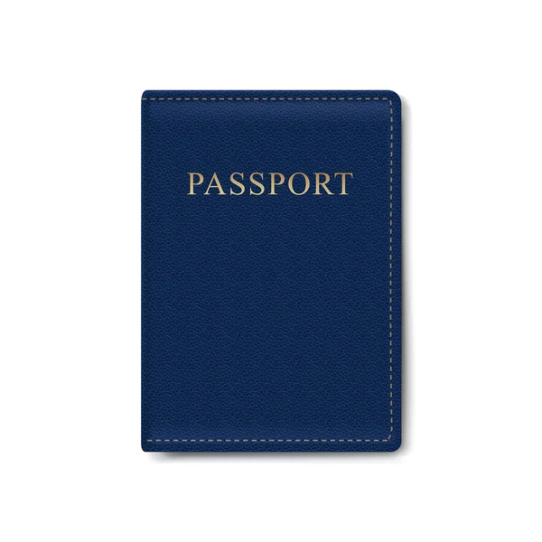 Housse en cuir vectoriel pour passeport isolé — Image vectorielle