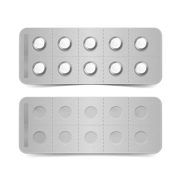 Vektorové krabičku pilulek izolovaných na bílém — Stockový vektor