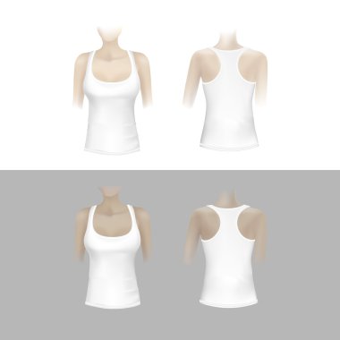 Vektör beyaz T-shirt