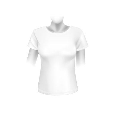 Vektör beyaz T-shirt