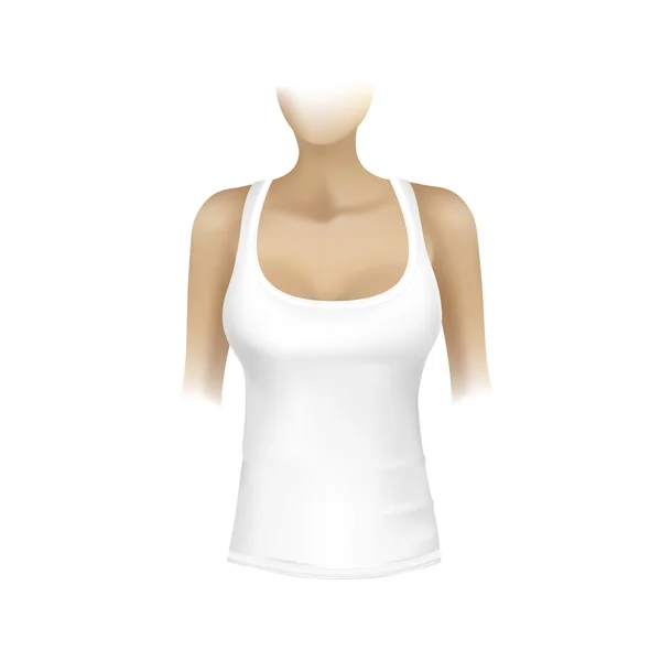 Camiseta Vector White Women — Archivo Imágenes Vectoriales