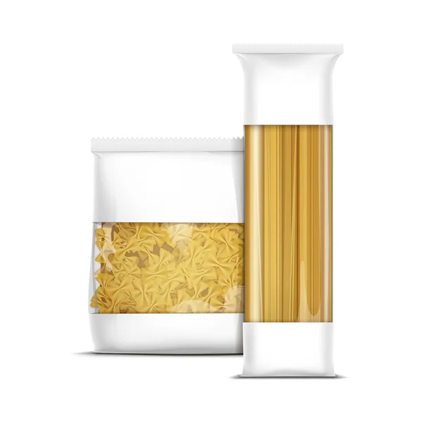 Spaghetti and Farfalle Bow Tie Pasta Packaging Royalty Free Stock Vectors