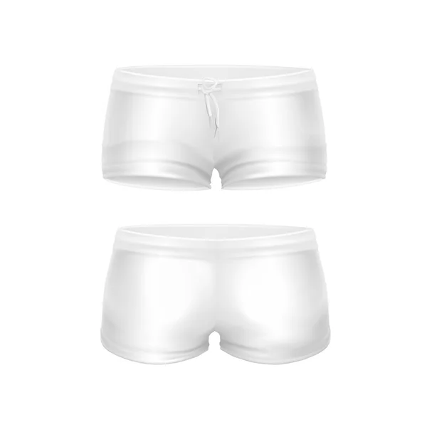 Pantalones cortos para mujeres aislados sobre fondo blanco — Vector de stock