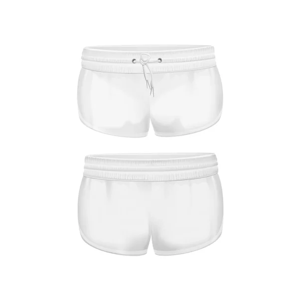 Pantalones cortos para mujeres aislados sobre fondo blanco — Archivo Imágenes Vectoriales