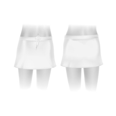 Vector White Skirt Isolated on Background clipart