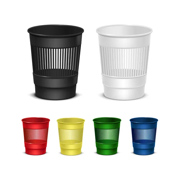 Set of Empty Recycle Bins for Trash and Garbage Stock Vector Image by
