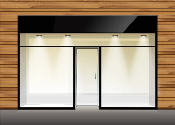 Wektor sklep Boutique Store Front z dużym oknem Ilustracja Stockowa