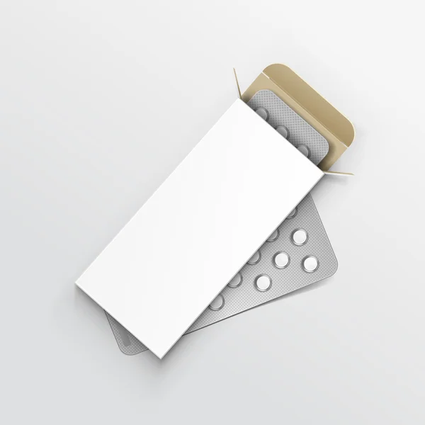Vektör boş paket kutu Blister için hap