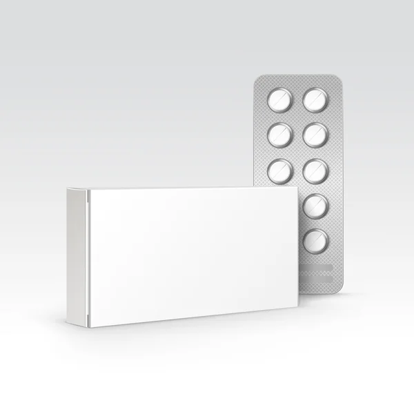 Vektör boş paket kutu Blister için hap