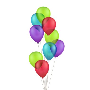 çok renkli renkli balonlar izole vektör