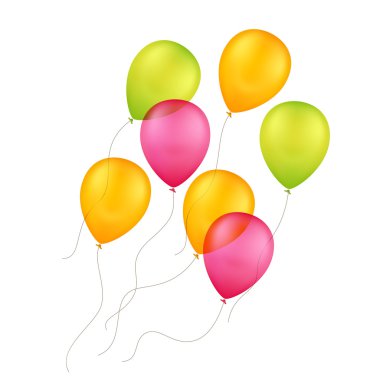 Çok renkli renkli balonlar vektör