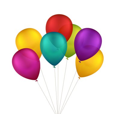 Çok renkli renkli balonlar vektör